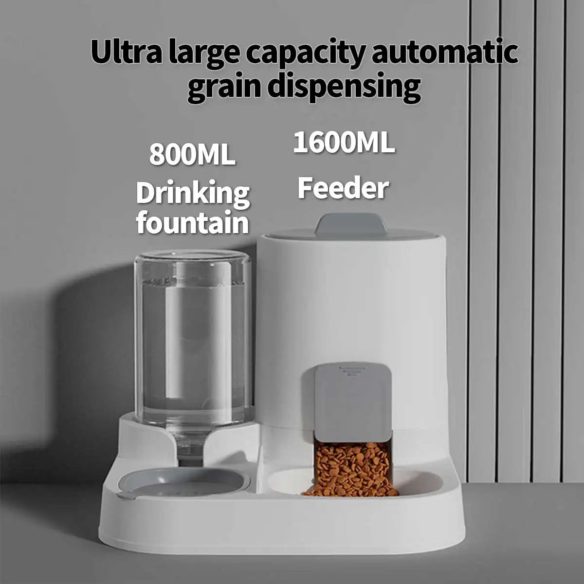 Dual-Purpose Pet Feeder - Drinking and Feeding Unit