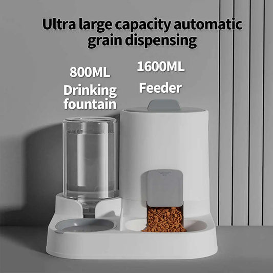 Dual-Purpose Pet Feeder - Drinking and Feeding Unit